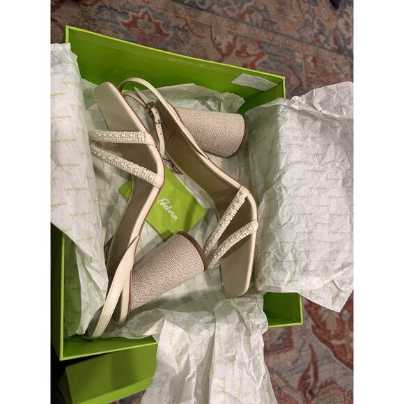 Sam Edelman Cream Block Heel Sandals - Picture 7 of 13